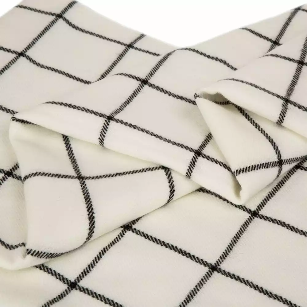 Glitzhome 400G Acrylic White Black Plaid Woven Throw Blanket - 1518203175 - Holiday Throw Blankets 5 Glitzhome 400G Acrylic White Black Plaid Woven Throw Blanket - 1518203175 - Holiday Throw Blankets - Image 3