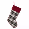 Glitzhome Black White Plaid Fabric Christmas Stocking - 1113203329 - Christmas Stockings