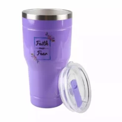 Lincoln Outfitters "Faith Over Fear" 30 oz. Religious Tumbler, Purple - 89-639-0204 - Tumblers -Hearth & Home Store bc47cf53c54ad1263af82e4f7013526cf98ded75 32631062 3