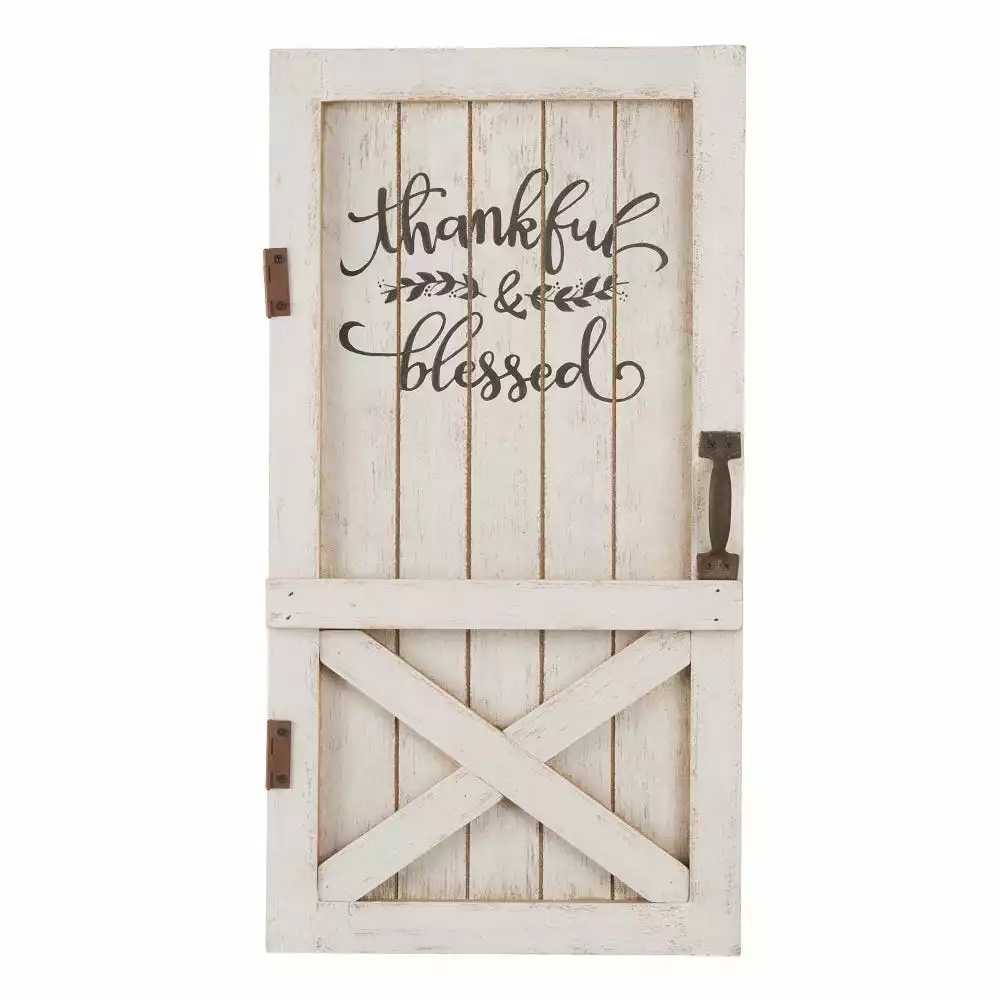 Glitzhome 17.95 Inch Wooden Thanksgiving Barn Door, Wall, or Standing Décor - 1210203228 - Wall Decor 3 Glitzhome 17.95 Inch Wooden Thanksgiving Barn Door, Wall, or Standing Décor - 1210203228 - Wall Decor