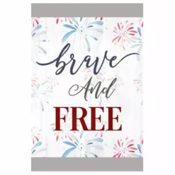 P. Graham Dunn Brave And Free 12 x 8.25 Canvas Sign - Q00950RK - Wall Decor