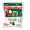 Brew Rite White No 4 Cone Style Coffee Filters 100 count - Coffee Supplies