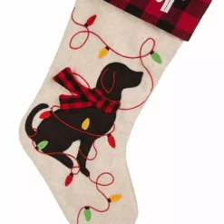 Glitzhome LED Dog Embroidered Linen Christmas Stocking - 1113203059 - Christmas Stockings 10 Glitzhome LED Dog Embroidered Linen Christmas Stocking - 1113203059 - Christmas Stockings -Hearth & Home Store cb189219971db2183a126686513d86a78bb6213e 93430127 3