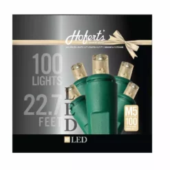 J. Hofert Company Hofer 100 M5 LED Green Wire Warm White Lights - 2365-32 - Christmas Decor