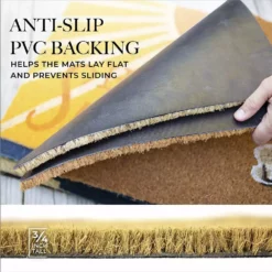 Avera Products Blessed Cotton Bloom Coir Mat, 17" x 29" - ADR016 - Décor -Hearth & Home Store cdb615e5f20a3cfb1242478a32ded546fefbbd61 53564010 5