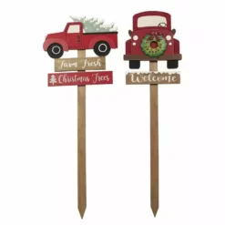 Various Brands Wooden Truck Yard Stake, Assorted - JK38676RK - Décor