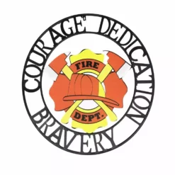 Backyard Expressions 29" Fire Department Dedication Wheel 909568 - Wall Decor