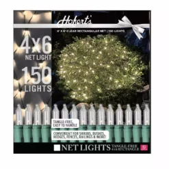 J. Hofert Company Hofer 150 Bulb UL 4 X 6 Net Lights Green Wire Clear Lights - 2669-02 - Christmas Decor