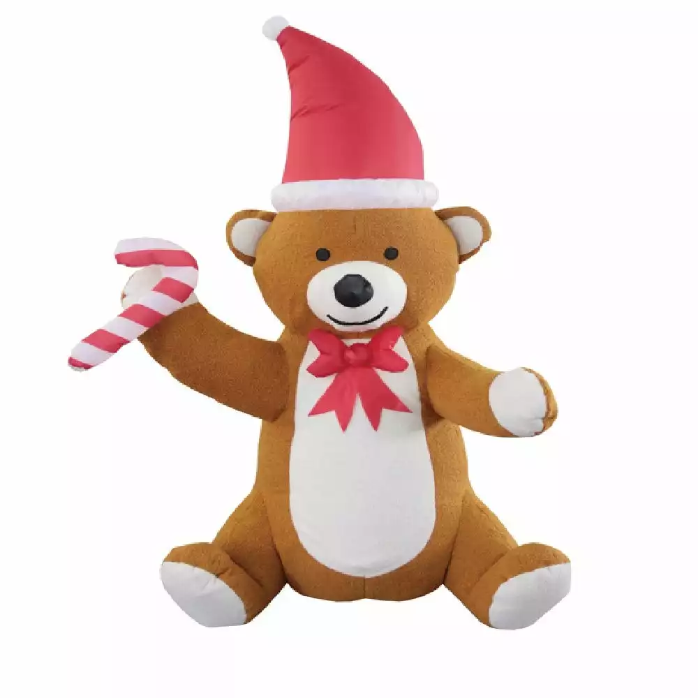 Four Seasons 6’ High Furry Bear Christmas Inflatable - CH17100(B)-180 - Christmas Decor 3 Four Seasons 6’ High Furry Bear Christmas Inflatable - CH17100(B)-180 - Christmas Decor