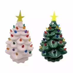 Various Brands 10" Nostalgic Lit Table Tree, Assorted - RG-20066 - Christmas Decor