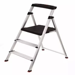 Rubbermaid Branded 3 Step Aluminum Step Stool RMA-3 - Ladders