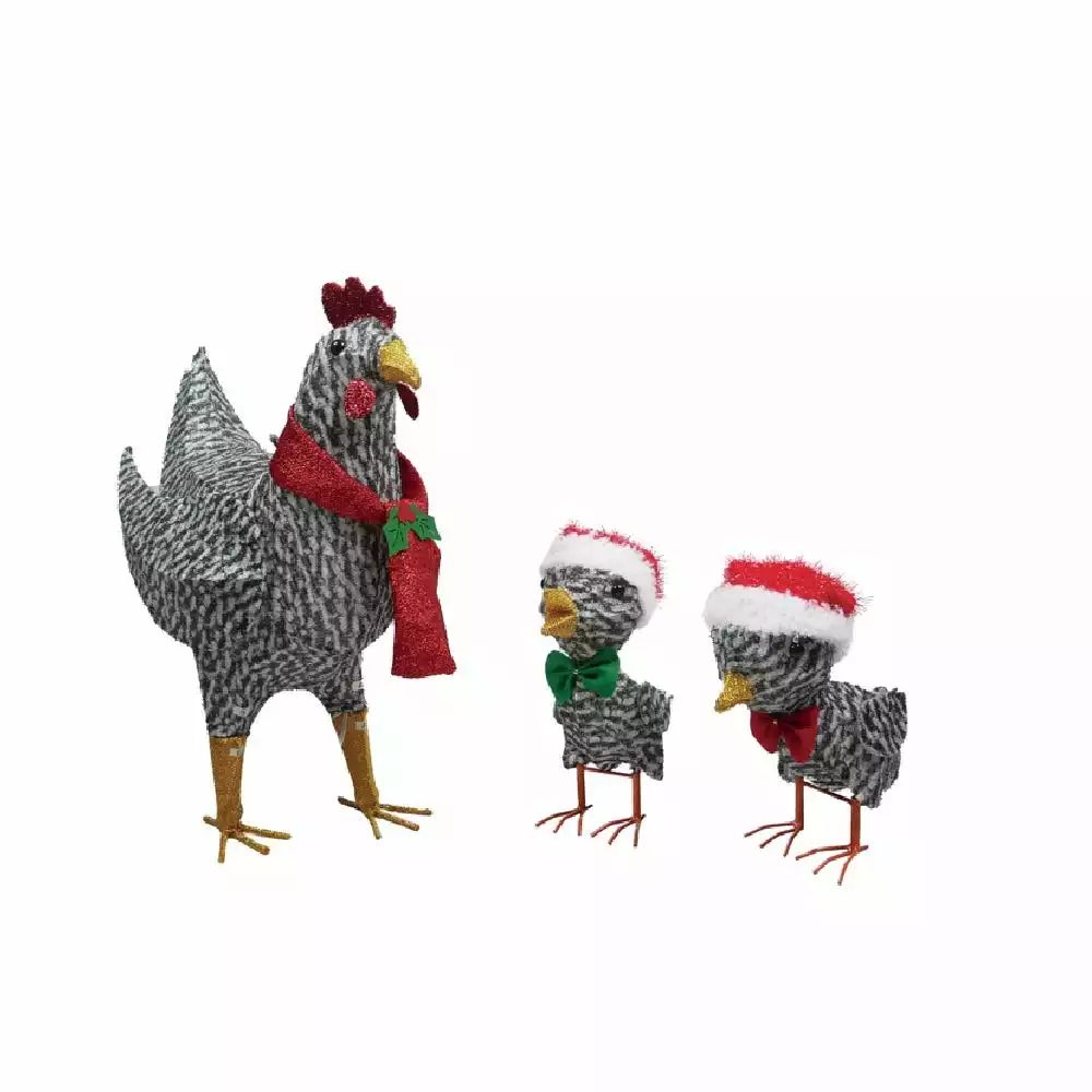 Four Seasons Light-Up Chicken Family Holiday Decoration - 21DH1027 - Christmas Decor 3 Four Seasons Light-Up Chicken Family Holiday Decoration - 21DH1027 - Christmas Decor