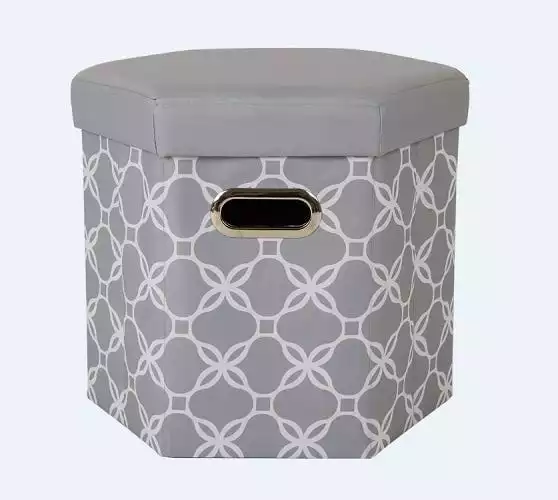 Glitzhome Gray Storage Ottoman 1504003769 - Living Room Furniture 3 Glitzhome Gray Storage Ottoman 1504003769 - Living Room Furniture