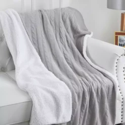 Lavina Home Cozy Cable Knit Reversible Throw Blanket - RK-CABSH-TH - Blankets & Bedspreads 13 Lavina Home Cozy Cable Knit Reversible Throw Blanket - RK-CABSH-TH - Blankets & Bedspreads -Hearth & Home Store df4975fb5e57c8731b12797bbe053900c5608026 490931836 10