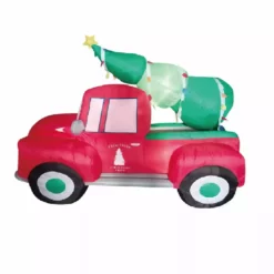 Four Seasons 6' Inflatable Delivery Truck with tree - 21CH111802 - Christmas Decor