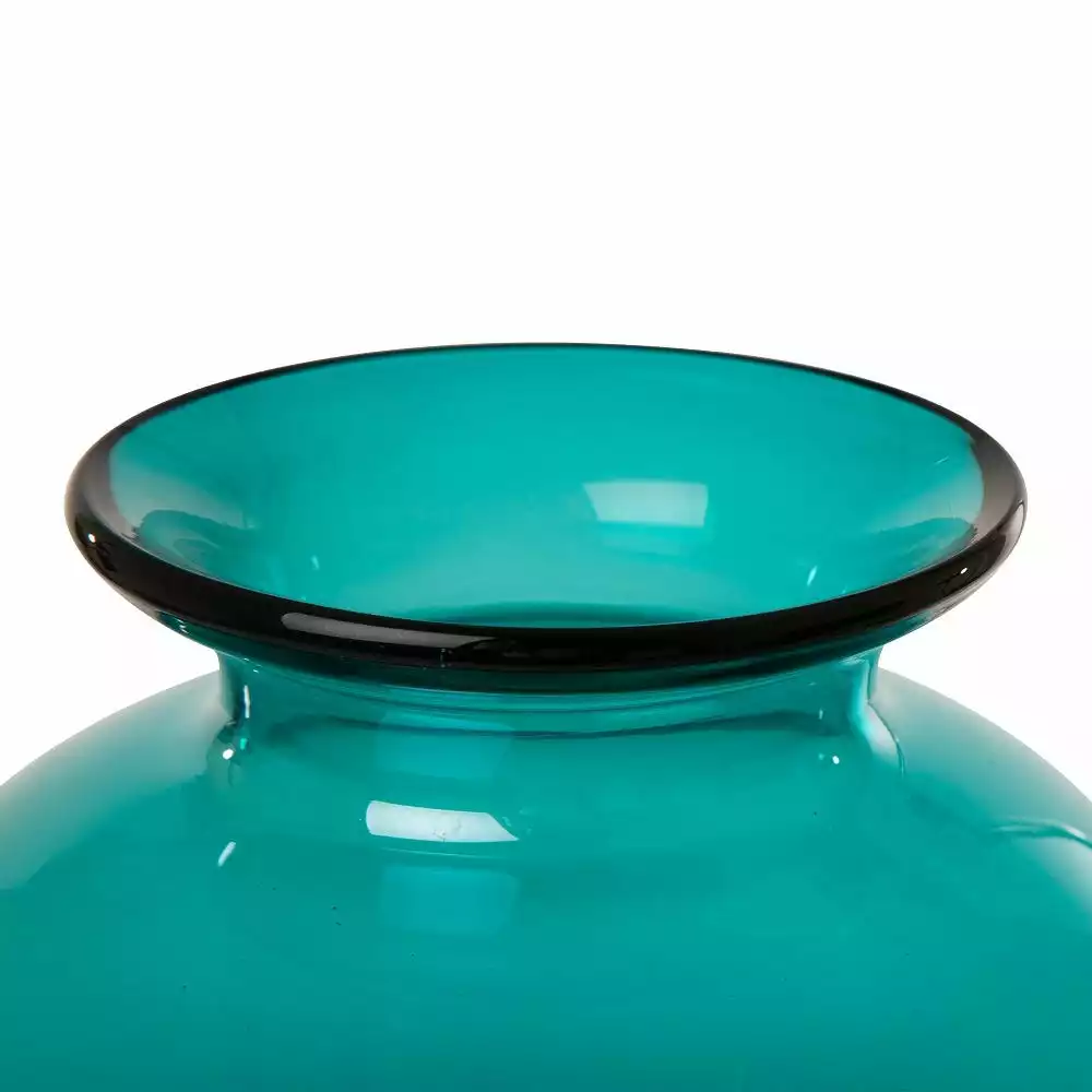 Glitzhome 9.06 Inch Two Tone Glass Vase Blue - 1511001461 - Vases 4 Glitzhome 9.06 Inch Two Tone Glass Vase Blue - 1511001461 - Vases - Image 2