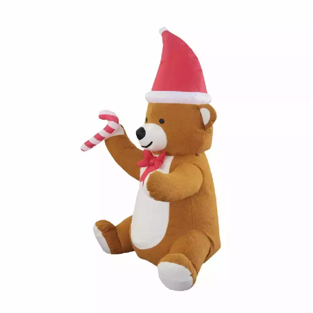 Four Seasons 6’ High Furry Bear Christmas Inflatable - CH17100(B)-180 - Christmas Decor 4 Four Seasons 6’ High Furry Bear Christmas Inflatable - CH17100(B)-180 - Christmas Decor - Image 2