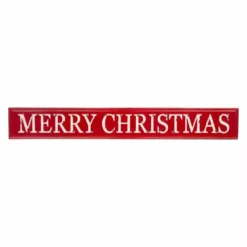 Glitzhome Enameled Metal Merry Christmas Wall Sign - 1115202997 - Wall Decor