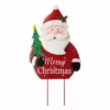 Various Brands 30" Metal Lighted Santa Yard Stake - JKC01702-B - Porch Seasonal Decor