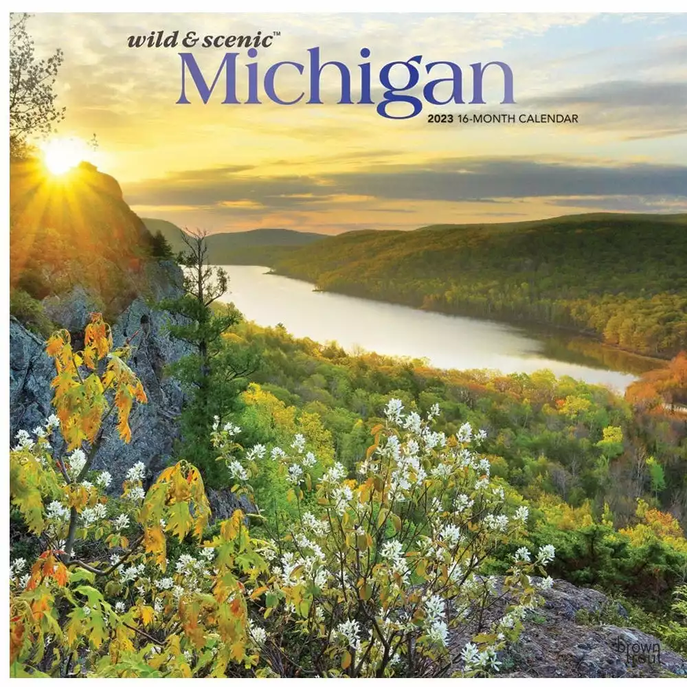 Brown Trout Michigan Wild & Scenic 2023 Square Foil Calendar - Calendars 3 Brown Trout Michigan Wild & Scenic 2023 Square Foil Calendar - Calendars