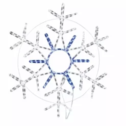 Four Seasons 36" Blue And White LED Snowflake Hanging Christmas Light Decoration with Multi-Light Effects - YF20173603 - Christmas Decor