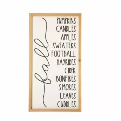 Glitzhome 30" Fall Words Sign - JKC02313 - Porch Seasonal Decor