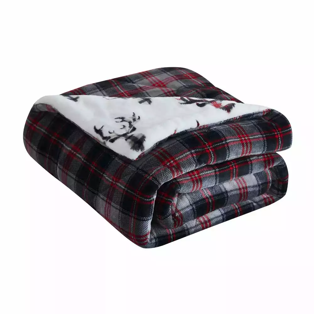 Trail Creek Super Soft Reversible Velvet Throw Blanket, Deer - RK-VELVEL-DEER - Blankets & Bedspreads 4 Trail Creek Super Soft Reversible Velvet Throw Blanket, Deer - RK-VELVEL-DEER - Blankets & Bedspreads - Image 2