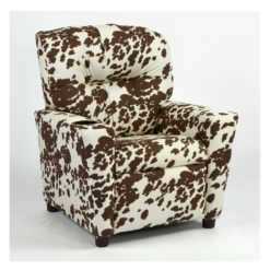 Magnolia Plush Kids Recliner, Hide Mocha - 1300-HM - Kids' Furniture