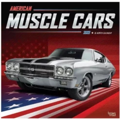 Brown Trout American Muscle Cars 2023 Square Foil Calendar - Calendars