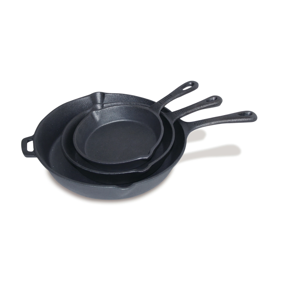 ChefVentions 3-Piece Cast Iron Skillet Set - CV-320 - Cookware Set 3 ChefVentions 3-Piece Cast Iron Skillet Set - CV-320 - Cookware Set