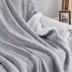 Trail Creek Snuggly Sherpa Throw Blanket, Charcoal Grey - RK-TEDSH-CHAR - Blankets & Bedspreads 11 Trail Creek Snuggly Sherpa Throw Blanket, Charcoal Grey - RK-TEDSH-CHAR - Blankets & Bedspreads -Hearth & Home Store f3052289bedce74a3b62bee90edd3330592013d1 490931843 5
