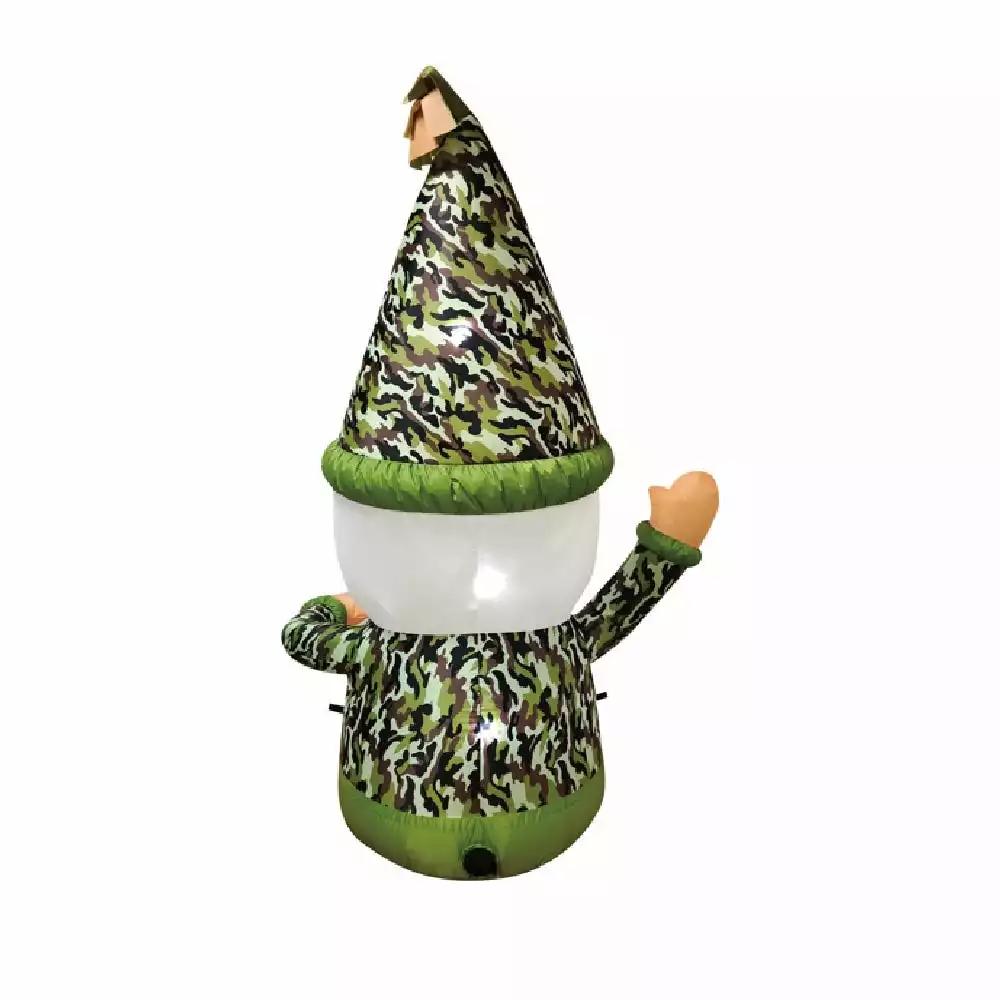 Four Seasons 6' Christmas Camouflage Gnome Inflatable - 2021090805 - Christmas Decor 5 Four Seasons 6' Christmas Camouflage Gnome Inflatable - 2021090805 - Christmas Decor - Image 3