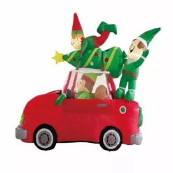Four Seasons 6.5' Animated Elf Christmas Tree Delivery Truck Inflatable with LED lights - YLSW-18566 - Christmas Decor