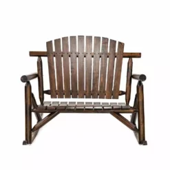 Various Brands Maple Ridge Log Rocker Loveseat - 88-739-0204 - Entryway Furniture