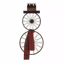Glitzhome Metal Bike Wheel Snowman with Plaid Scarf Yard Stake or Wall Decor - 1103202625 - Yard Decor 8 Glitzhome Metal Bike Wheel Snowman with Plaid Scarf Yard Stake or Wall Decor - 1103202625 - Yard Decor -Hearth & Home Store fc4694d52ab1cc4123ae0fa76ea6928560c5e530 93430114 2