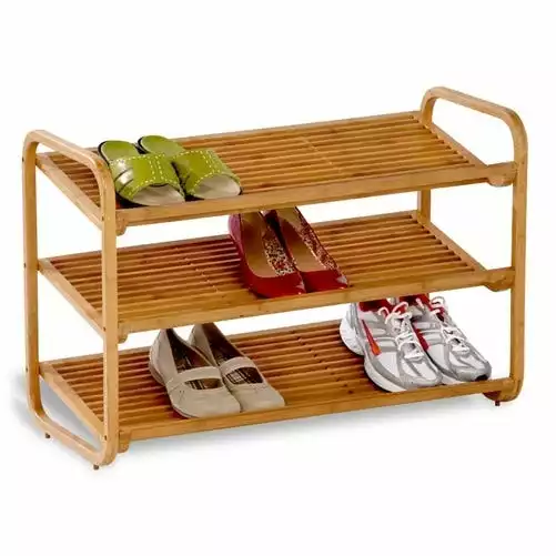 Honey-Can-Do HoneyCanDo 3Tier Deluxe Bamboo Shoe Storage Rack SHO01599 - Closet Organization 4 Honey-Can-Do HoneyCanDo 3Tier Deluxe Bamboo Shoe Storage Rack SHO01599 - Closet Organization - Image 2